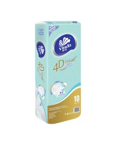 維達 - 4D Deluxe爽身粉淡香立體壓花4層卷紙 10卷裝