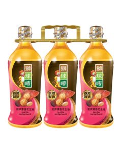 獅球嘜 - 初搾濃香花生油 900毫升x3支裝