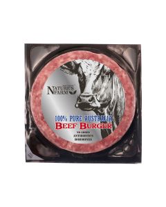 NATURE'S FARM 無激素添加草飼牛肉漢堡 150克