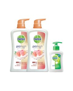 滴露 - PROFRESH清爽保濕沐浴露水感蜜桃950克孖裝+潔手液150克