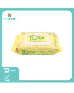 (折實價)Toza - 嬰兒柔膚加厚濕紙巾連蓋裝 60片裝 (買一送一)