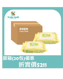 【原箱折實優惠】TOZA - 嬰兒柔膚加厚濕紙巾連蓋裝 60片裝 (20包)