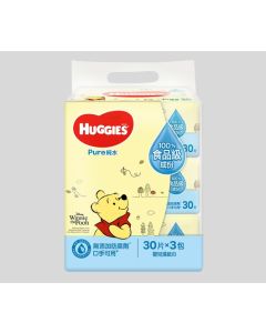 HUGGIES 純水嬰兒濕紙巾30s x 3