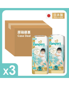 [原箱折實優惠]PAMPERS ICHIBAN 紙尿片 (日本製) L 碼 46片 (1箱3包) - (新舊包裝隨機發送)