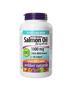 WEBBER NATURALS 野生阿拉斯加三文魚油 1000毫克 180粒