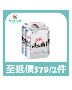 朝日 - 啤酒巨罐裝 500毫升x4罐裝