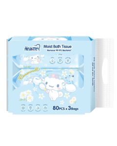 心相印 SANRIO 80片裝大耳狗壓花濕廁紙3包裝