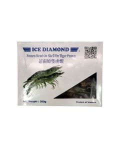 Ice Diamond - 急冻越南有头原隻虎虾盒装8隻装 300克