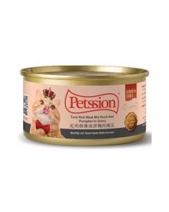 Petssion - 紅肉吞拿魚拼鴨肉南瓜(貓主食罐) 80克