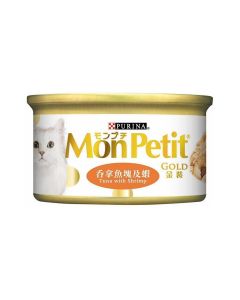 Mon Petit - 金裝吞拿魚及蝦(貓主食) 85克