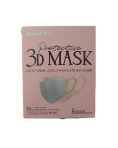 UNIPROCARE 成人立體口罩-裸粉色, 迷迭紫30S(獨立包裝)