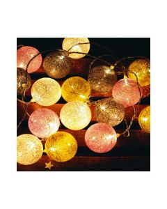 Sunshine - LED Pink & Color Ball Lights String (Connectable) 1pc