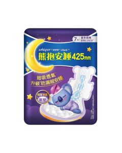 護舒寶 - 熊抱安睡超薄極長夜用42.5厘米 7片