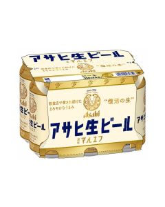 朝日 - 生啤酒 350毫升x6罐裝