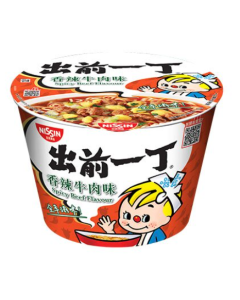 日清 出前一丁 香辣牛肉味碗麵 102克