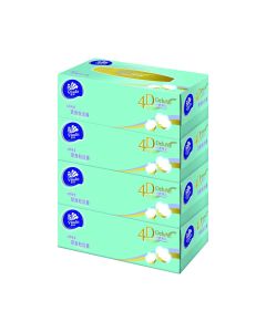 維達 - 4D Deluxe立體壓花盒裝面紙(爽身粉淡香) 4盒裝