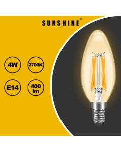 SUNSHINE - LCANG-4E14W LED 4W透明椒膽 E14(黃光) 1件