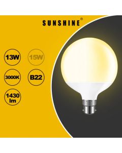 SUNSHINE - LGM-13B22W LED 13W球膽 B22 黃光