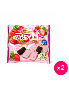 百邦 Alfort 櫔木特產草莓朱古力餅乾 136G (2包)