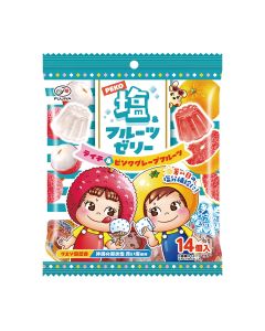 不二家 牛奶妹Peko 鹽味水果(荔枝及葡萄柚)啫喱 14入