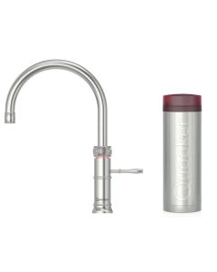 Quooker Classic Fusion Round 一體式水龍頭 + PRO3 滾水水箱 (拉絲不鏽鋼)