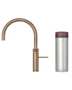 Quooker Fusion Round 一體式水龍頭 + PRO3 滾水水箱 (復古黃銅)