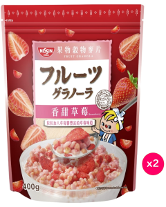 日清 - 香甜草莓穀物麥片 400克 (2包)
