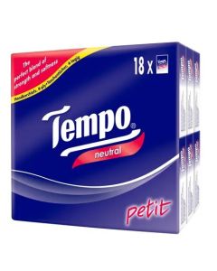 TEMPO 迷你裝紙手巾天然無味- 7片x18包