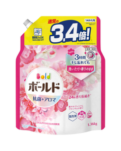 BOLD GEL 柔順洗衣液粉紅芬芳花香 1360克