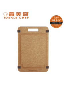 意美廚高密度抗菌凹槽止滑木纖維砧板 (6MM厚, 320X210MM)
