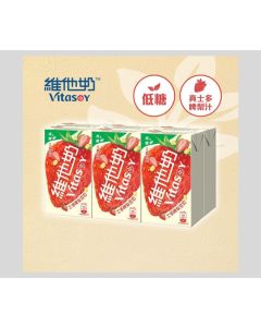 維他奶低糖士多啤梨豆奶250ML X6S