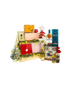 [預購] 聖誕雙層豪華美酒美食禮物籃 